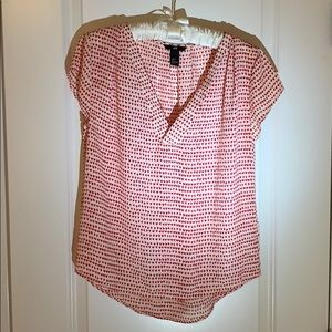 H&M heart print BLOUSE